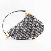 Christian Dior Oblique Saddle Bag Navy